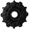 Ekena Millwork Preston Ceiling Medallion (Fits Canopies up to 4"), Hand-Painted Jet Black, 17 1/2"OD x 4"ID x 1"P CM17PRBLF - alternate 1